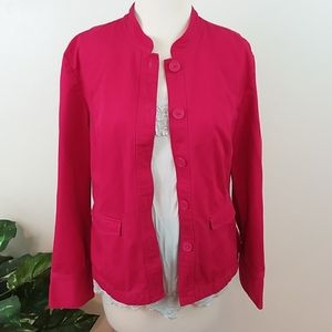 Style&Co. Red Button-down Jacket Size 14P